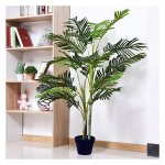 Kunstpalm grote 150 cm kunstplant met plant pot kunstbaum 19 palmenwedel deco kunst palm plastic