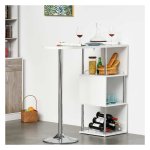 Bartafel - TrendyDesign - Opberglades - Wijnplank - Wit/zilver