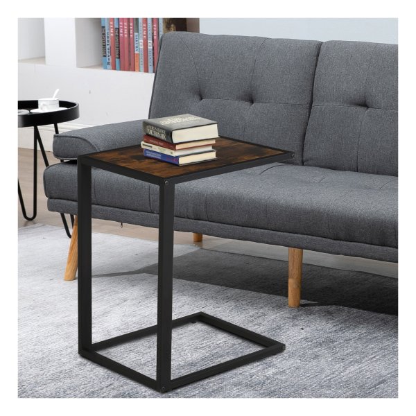 Bijzettafel - Vintage Living - Metaal & MDF - Rustiek bruin
