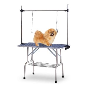 Zorgtafel – Verstelbare Trimtafel - Opvouwbaar, roestvrijstalen blauw