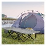 Vouwbed - OutdoorGear - Draagtas - Becherhouder - Zwart