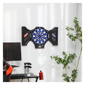 Dartsbord - Winmau - Elektronisch - Inclusief 12 pijltjes - zwart