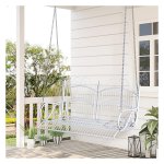 Schommelbank - Hansbank - Metalen frame - Wit
