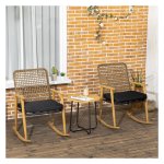 Tuinmeubelset – ComfortLoungers - Schommelstoelen – Bijzettafel - Grijs