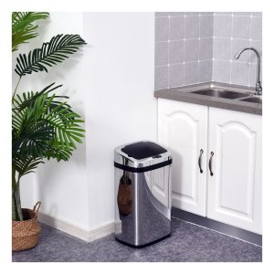 Roestvrijstalen Automatische Sensor Afvalbak met IR-sensor en/of bin, rond vierkant (30L/vierkant)