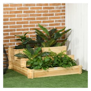 Plantenbed - GreenFingers - Verhoogd en multifunctioneel - Naturel