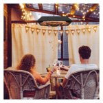 Plafondverwarming - LuxWarm - 5 standen – LED-licht - zwart