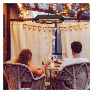 Plafondverwarming - LuxWarm - 5 standen – LED-licht - zwart