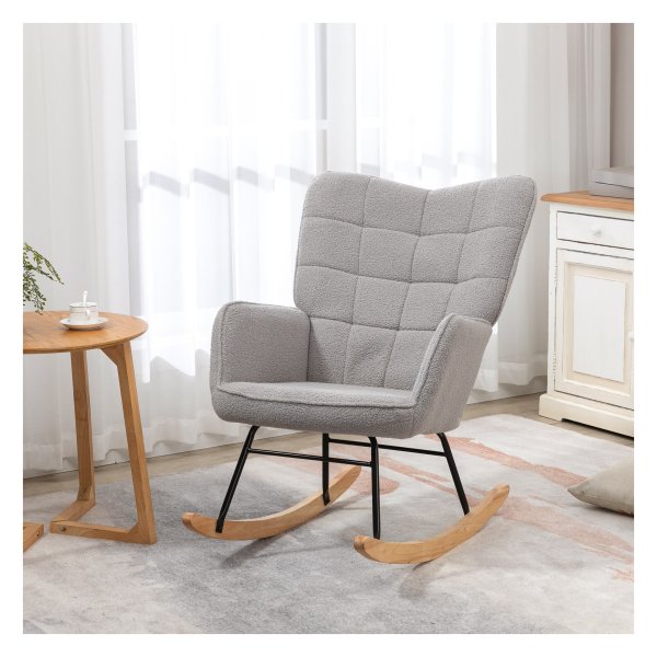 Schommelstoel - Comfort Deluxe - Stijlvol design - Grijs