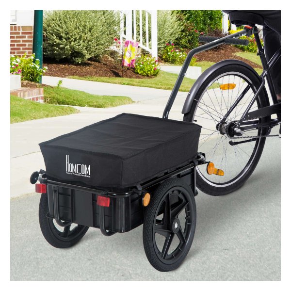 Fietsaanhanger -- Draagvermogen 40 kg - Veersysteem - Zwart