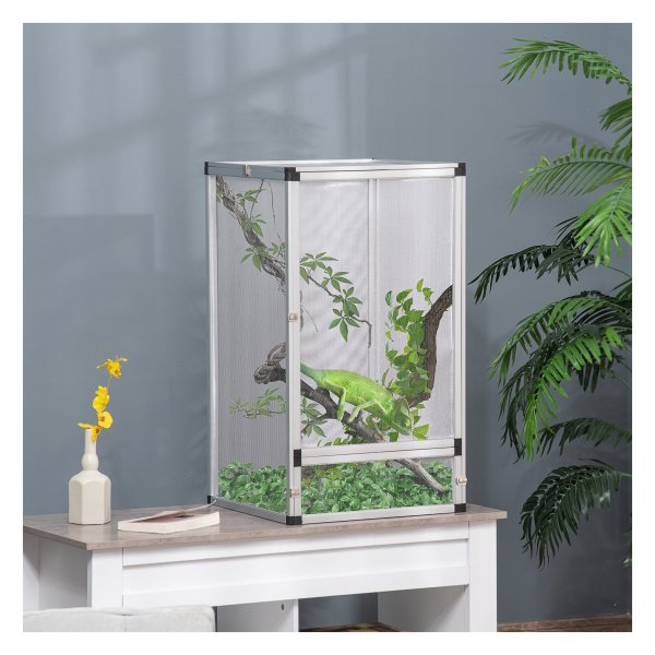 Terrarium - Zilveren Aluminium - Aslagader - Reptielen - Groen