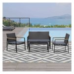 Tuinset - LuxeDesign - Zacht gewatteerd - Zwart