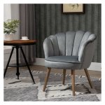 Stoel - Comfort Design - Ergonomisch Zitcomfort - Stijlvolle Velvet - Grijs