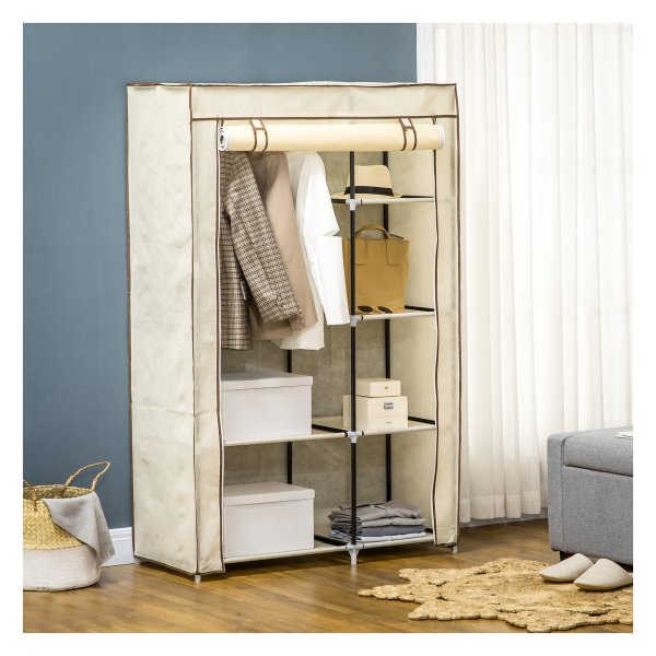 Opvouwbare Kledingkast - Trendy Style - 6 Vakken - Zwart