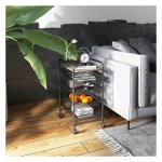 Serveerwagen - KitchenCraft - Ruime opbergplank - Multifunctioneel - Zwart
