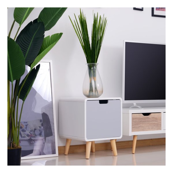 Bijzettafel - DesignHaus - Modern – Met plank - Wit