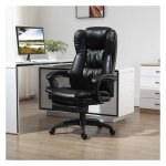 Kantoorstoelmassagefunctie - ComfortMax - Voetsteun - Zwart