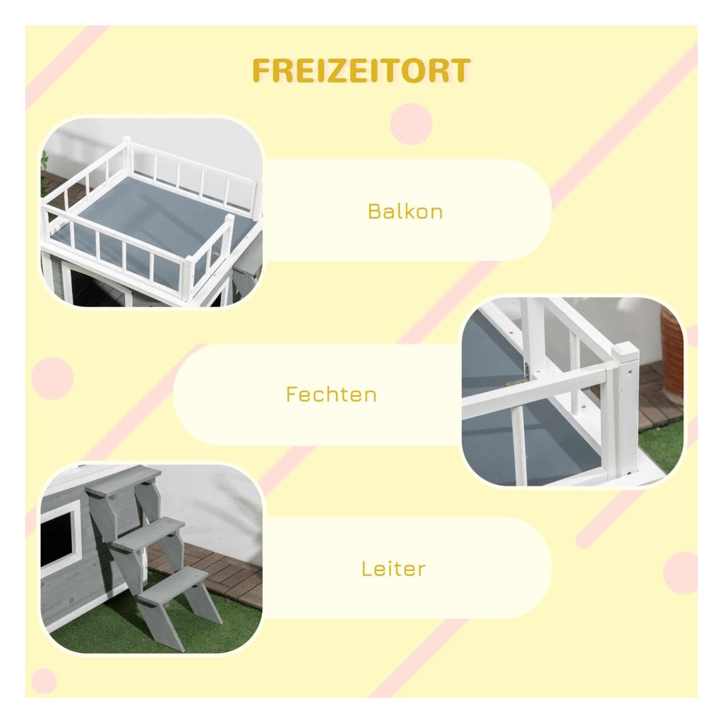 PawHut outdoor hondenhok hondenmand huisdier accessoires