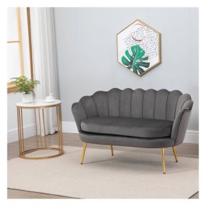 Tweepersoonsbank - Stoffen - Loungebank - Grijs