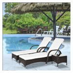 Tuinmeubilair - Rattanlook - 3-delig - Bruin & Crème