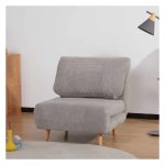 Slaapbank - Relaxdesign - Verstelbaar comfort - Polyester Lichtgrijs