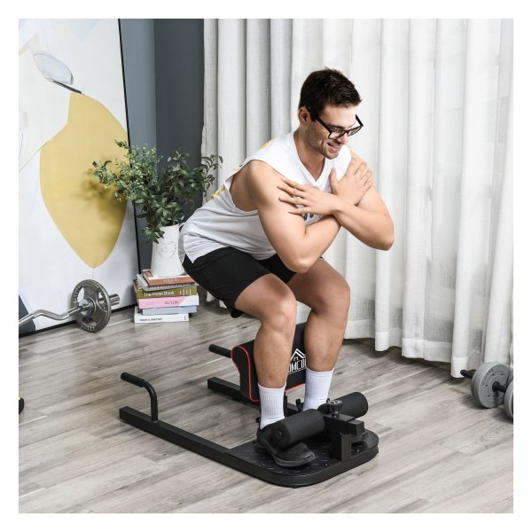 Buikspiertrainer - Sissy Squat - 3-in-1 Functionaliteit - Verstelbaar - Zwart