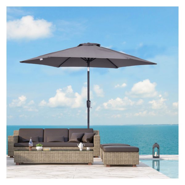 Tuinscherm - Marktscherm - Aluminium - Polyester - grijs