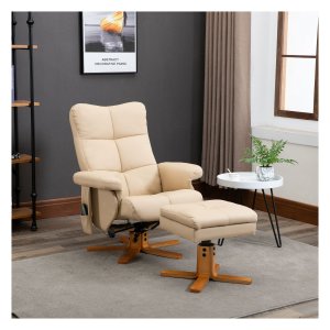 Relaxstoel - ComfortMeubels - Verstelbare rugleuning - Crème wit