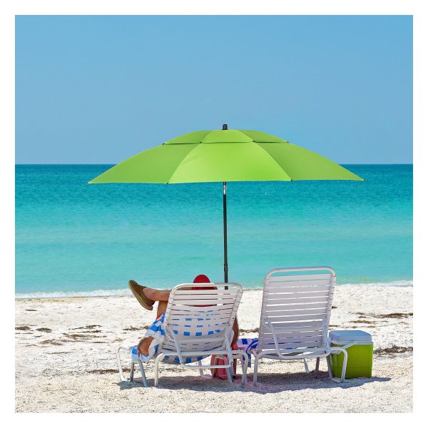 Parasol - StrandXL - UV-bescherming - Dubbel dak - Groen