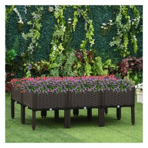 Plantenbak - Rattanlook - Afvoergaten - Bruin
