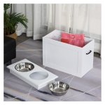 Voerbakstations - TrendyPaws - Roestvrij staal - Kat - Wit