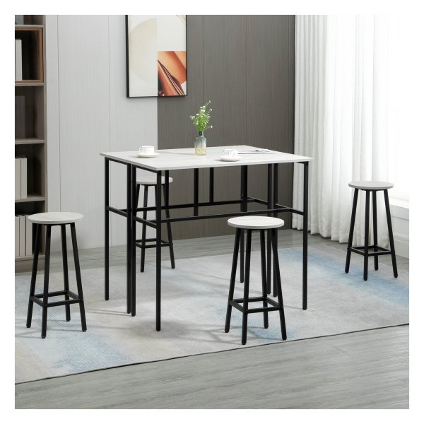 Eettafel - Industriële Design - Staal Frame - Walnootbruin