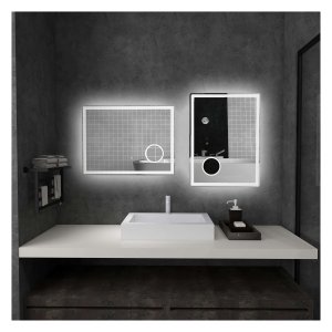 Badkamerspiegel - Zaza Home - LED verlichting - Touchfunctie - Zwart