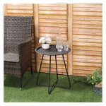 Bijzettafel - Tuinplezier - Met handgreep - Zwart