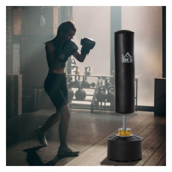 Bokszak - Kickstore - Professionele kwaliteit - Staand - Zwart