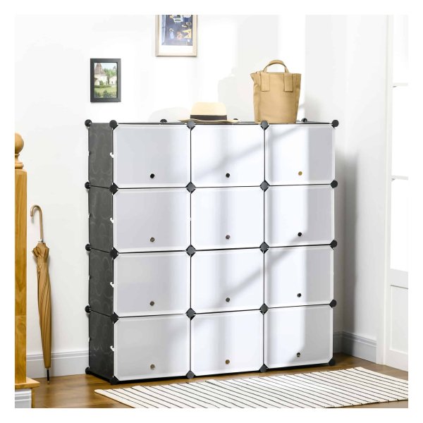 Opbergdoos - DIY Shoebox - Plastic & Staal - Zwart-wit