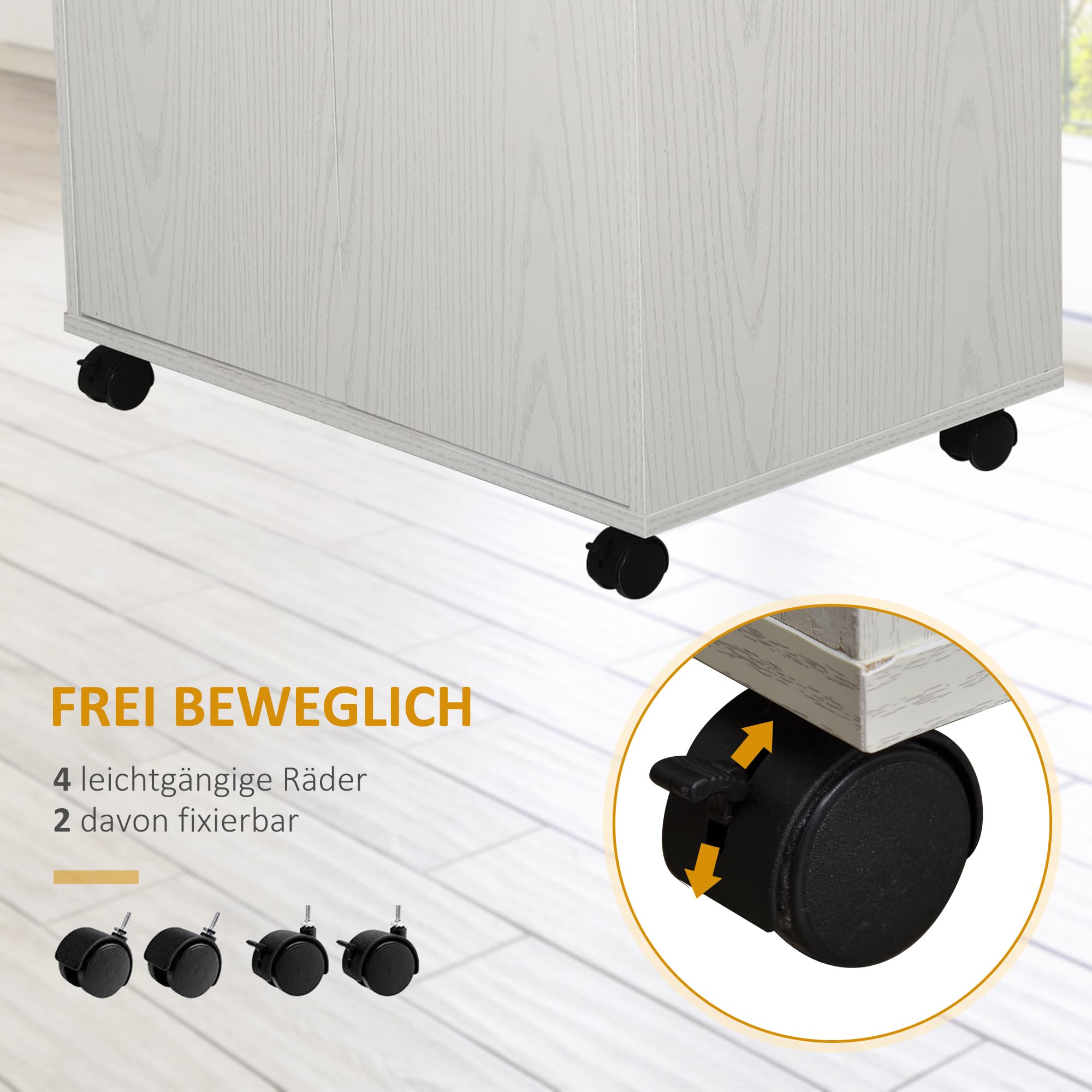 Open Smalle SucceBuy-bibliotheek met 8 Niveaus in Hout van 180CM, met Aanpasbare Etage, Wit