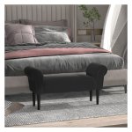 Slaapkamerbank - ComfortHome - Gestoffeerd - Bedbank - Zwart