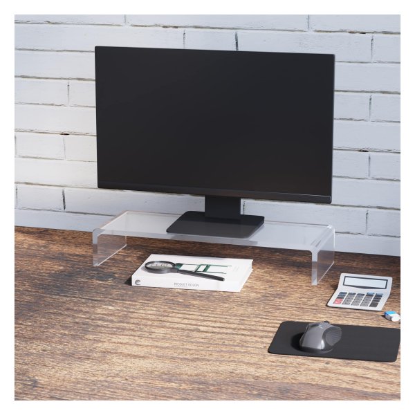 Laptopstandaard - Ergonomisch transparant - Laptop, PC - Zwart