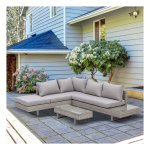 Loungeset - Poly Rattan - Weerbestendig - Grijs