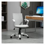 Ergonomische bureaustoel - Comfortabel zitten - Rugleuning met schommelfunctie - Grijs