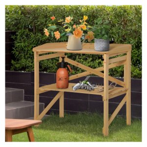 Bloementafel - Opbergruimte - Lichtbruin