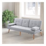 3-zitsbank - Stijlvol design - Comfortabele zit - Lichtgrijs