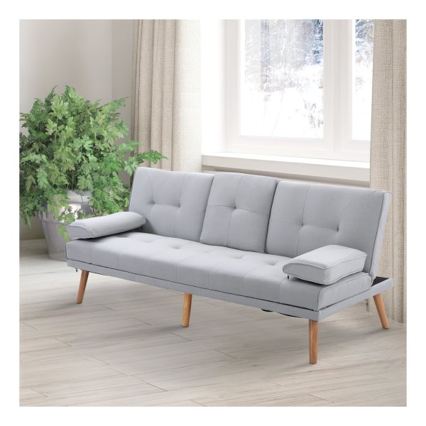 3-zitsbank - Stijlvol design - Comfortabele zit - Lichtgrijs