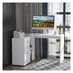 Hoekbureau - Zaza Home - Computertafel - L-vormig - Grijs