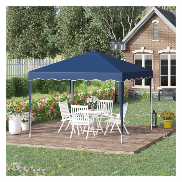 Tuinpaviljoen - Opvouwbaar feestpaviljoen - Inklapbaar en verstelbaar - Blauw