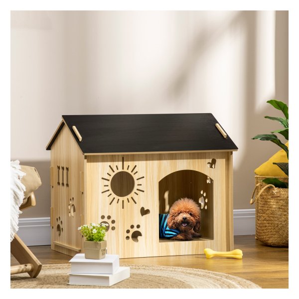 Hondenhut - Zaza Home - Ventilatieopeningen - MDF Eiken