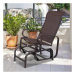 Tuinschommelstoelmetaal - Comfortabel zitten - Stijlvol zwart