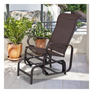 Tuinschommelstoelmetaal - Comfortabel zitten - Stijlvol zwart