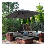 Parasol – Sunblocker - Kantelbare hoek – Draaimechanisme - Grijs
